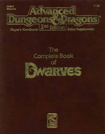 Dungeons and Dragons 2nd ed: the Complete Book of Dwarves - Used