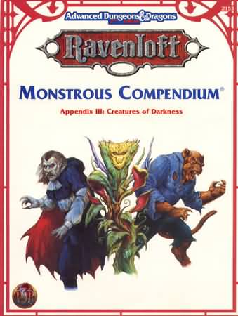 Dungeons and Dragons 2nd ed: Ravenloft: Monstrous Compendium: Appendix III: Creatures of Darkness - Used