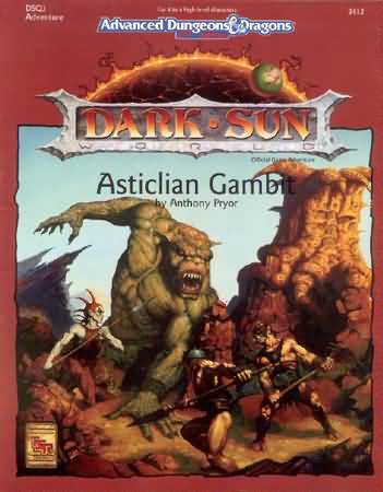 Dungeons and Dragons 2nd ed: Dark Sun: Asticlian Gambit - Used