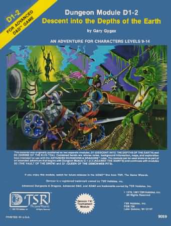 Dungeons and Dragons 1st ed: D1: Descent into the Depths of the Earth - Used