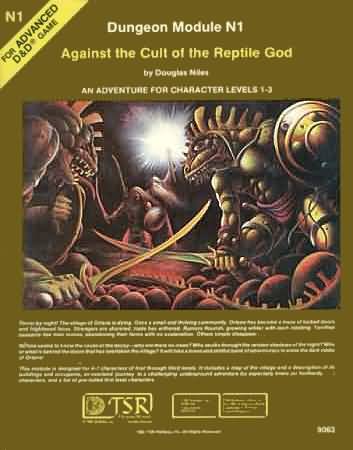 Dungeons and Dragons 1st ed: Dungeon Module N1: Against the Cult of the Reptile God - Used