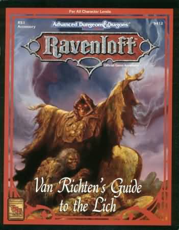 Dungeons and Dragons 2nd ed: Ravenloft: Van Richtens Guide to the Lich - Used