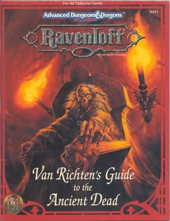 Dungeons and Dragons 2nd ed: Ravenloft: Van Richtens Guide to the Ancient Dead - Used
