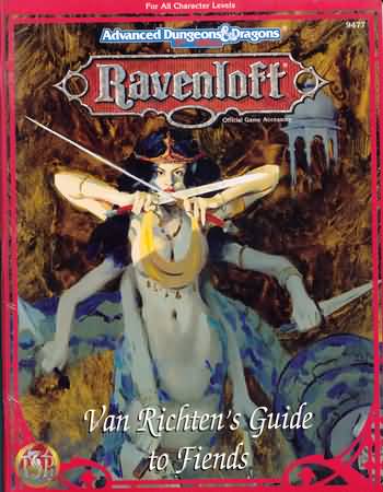 Dungeons and Dragons 2nd ed: Ravenloft: Van Richtens Guide to Fiends - Used