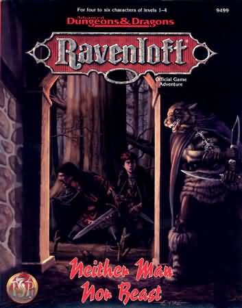 Dungeons and Dragons 2nd ed: Ravenloft: Neither Man Nor Beast - Used