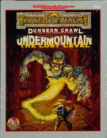 Dungeons and Dragons 2nd ed: Forgotten Realms: Undermountain the Lost Level - Used