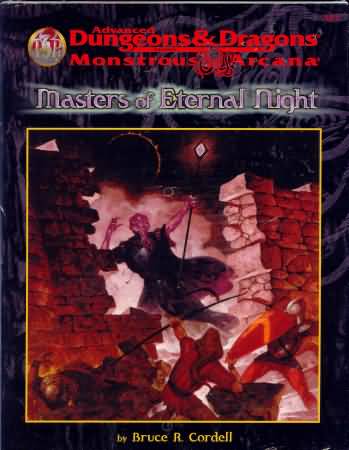 Dungeons and Dragons 2nd ed: Monstrous Arcana: Masters of Eternal Night - Used