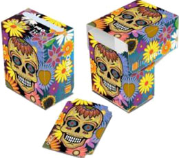 Deck Box: Dia De Los Muertos: Yellow Skull: Full View: 84138