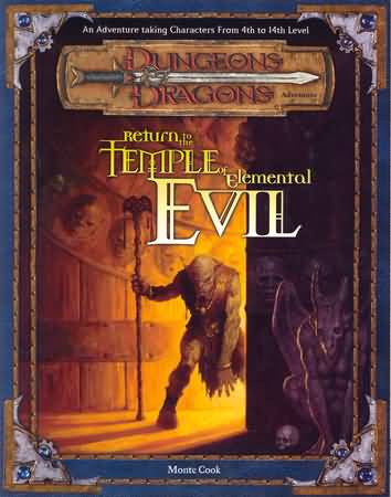 Dungeons and Dragons 3rd ed: Return to the Temple of Elemental Evil - Used