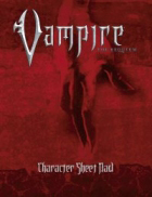 Vampire the Requiem: Character Sheet Pad