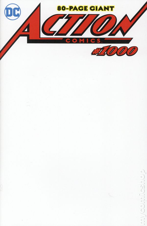 Action Comics no. 1000 (1938 Series) (Blank Variant)