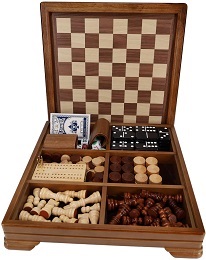 Walnut 7-in-1 Combination Game Set
