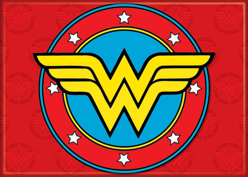 Photo Magnet: Wonder Woman Logo on Red 71450
