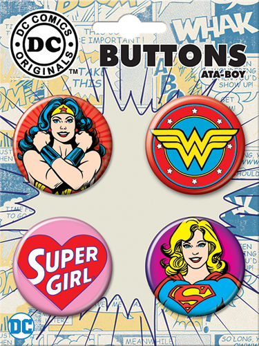 Carded 4 Button Set: DC Comics Button Set no. 2 81195