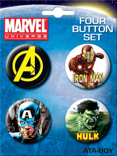 Carded 4 Button Set: Avengers Button Set no. 1 82145