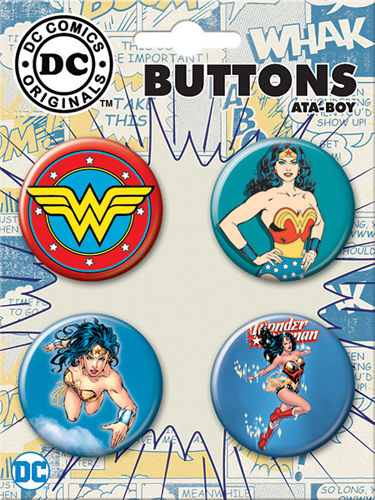 Carded 4 Button Set: Wonder Woman Button Set no. 10 82683