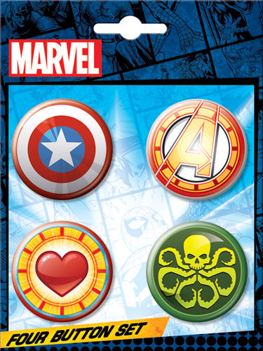 Carded 4 Button Set: Marvel Emoji Set 85691