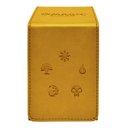 Deckbox: MTG Alcove Flip- Gold Mana Symbols 86780