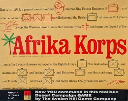 Afrika Korps Board Game - USED - By Seller No: 9023 Mark Kuretich