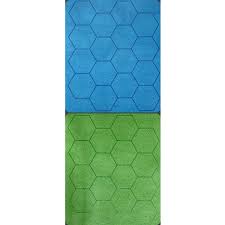 Megamat: 1" Hex Reversible Blue-Green (34.5" x 48")