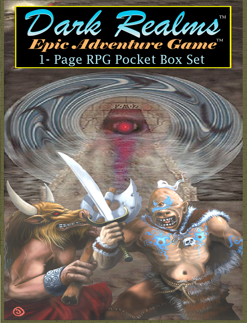 Dark Realms Epic Adventure Game - 1 Page Pocket Edition Box Set