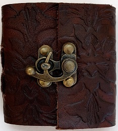 Brown Embossed Mini Journal - 3 x 3
