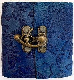 Blue Embossed Mini Journal - 3 x 3