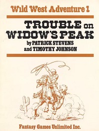Wild West: Adventure 1 Trouble on Widows Peak - Used
