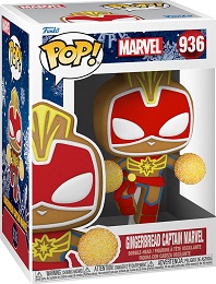 Funko POP: Marvel: Holiday: Gingerbread Captain Marvel (936)