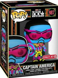 Funko Pop: Marvel: The Falcon and the Winter Soldier: Captain America (Blacklight) (987) - Used