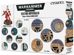 Warhammer 40K: Sector Imperialis: 25mm and 40mm Round Bases 66-92