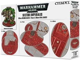 Warhammer 40K: Sector Imperialis: 60mm Round, 75mm and 90mm Oval Bases 66-93