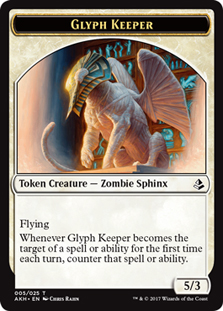 Glyph Keeper Token with Flying - White - 5-3