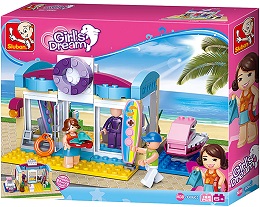 Bricks: Girls Dream: Beach Surf Shop Building Brick Kit