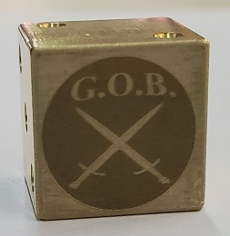 GOB Custom Metal D6: Brass Die: GOB Logo