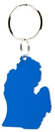 Keychain: Michigan Lower Peninsula Blue
