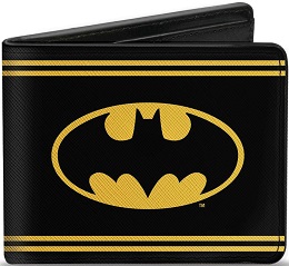 Striped Batman Logo Bi-Fold Wallet