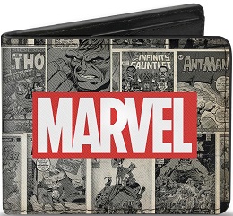 Marvel Logo with Retro Comics Background Bi-Fold Wallet