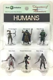 Characters of Adventure: Set of 6 Human Aventurers