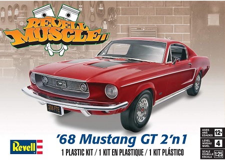Revell Muscle: '68 Mustang GT 2'n-1 1/25 Scale Model Kit