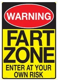 Metal Poster: Warning Entering a Fart Zone
