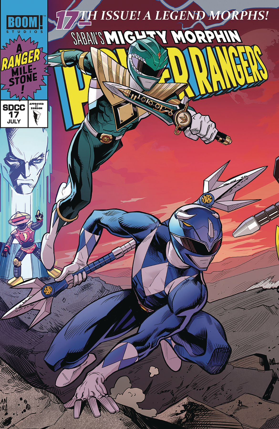 Mighty Morphin Power Rangers no. 17 (SDCC Variant) (2016 Series)
