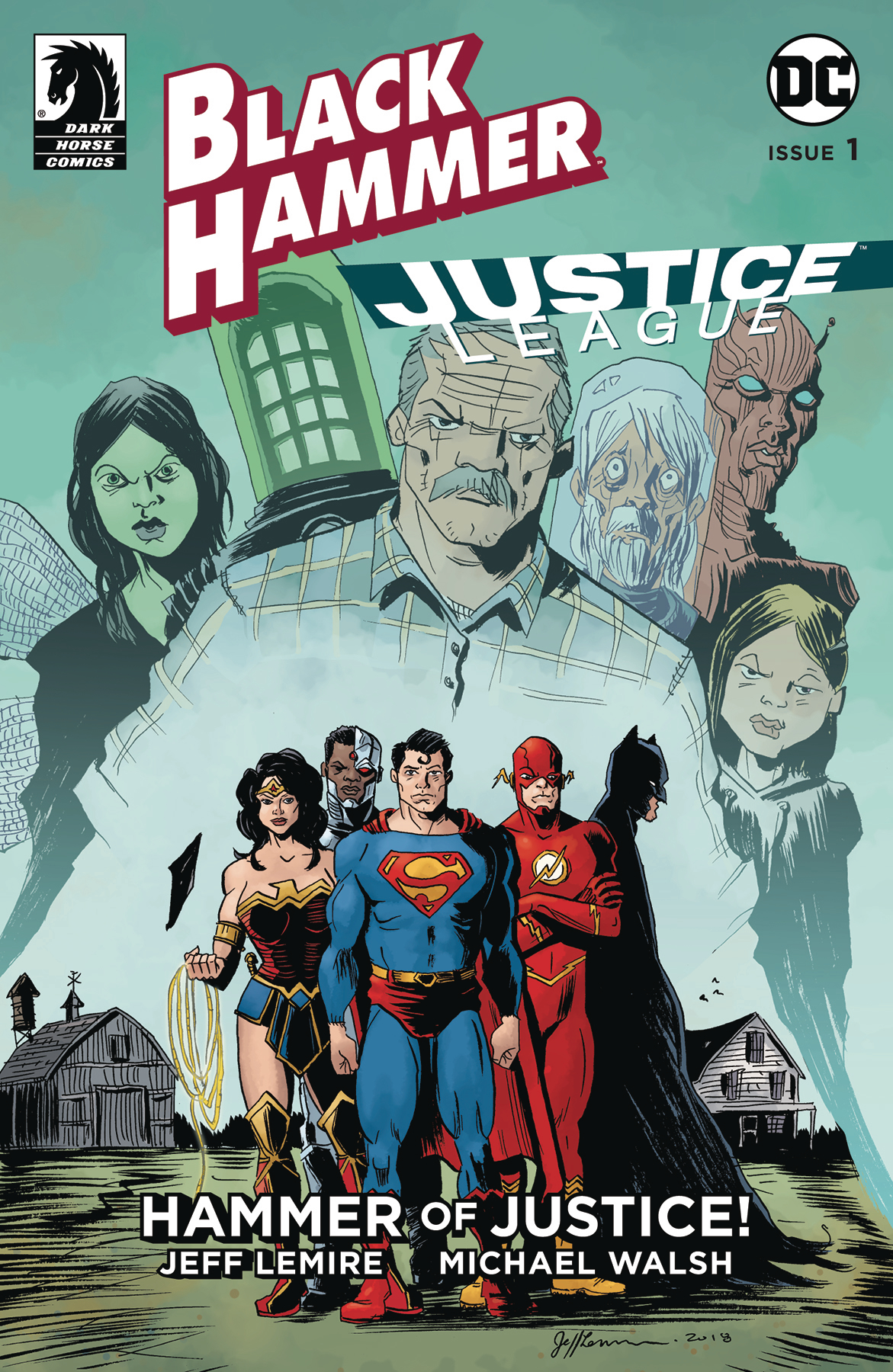 Black Hammer Justice League no. 1 (Lemire Variant) (1 of 5) (2019 Series)