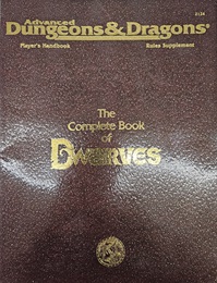 Dungeons and Dragons 2nd ed: the Complete Book of Dwarves (1993 Reprint) - Used