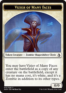 Vizier of Many Faces Token - White - 0/0