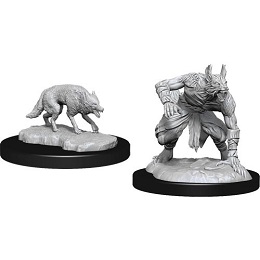 Dungeons and Dragons Nolzurs Marvelous Unpainted Minis Wave 14: Jackalwere and Jackal