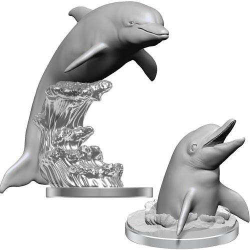 Deep Cuts Unpainted Miniatures: Dolphins