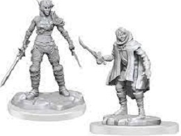 Dungeons and Dragons: Nolzur's Marvelous Unpainted Minis Wave 19: Elf Rogue and Half-Elf Rogue Protege