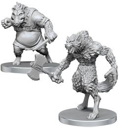 Pathfinder Battles Deep Cuts Unpainted Miniatures Wave 26: Werewolf and Wereboar