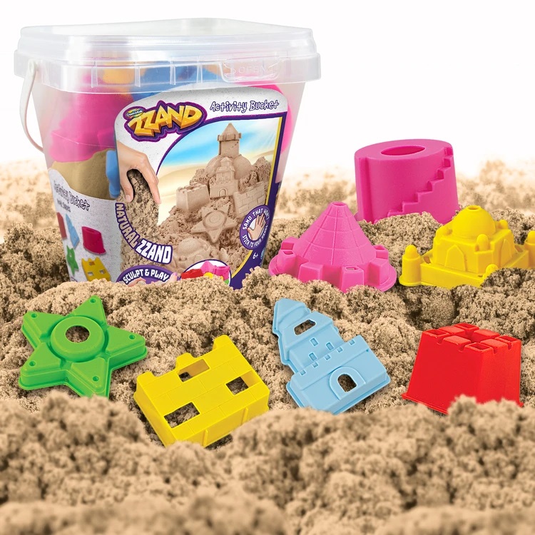 Play Sand Activity Bucket - 500 gr Sand w/ 7 Molded Tools
